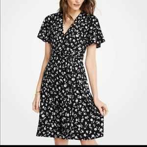 Ann Taylor floral wrap dress